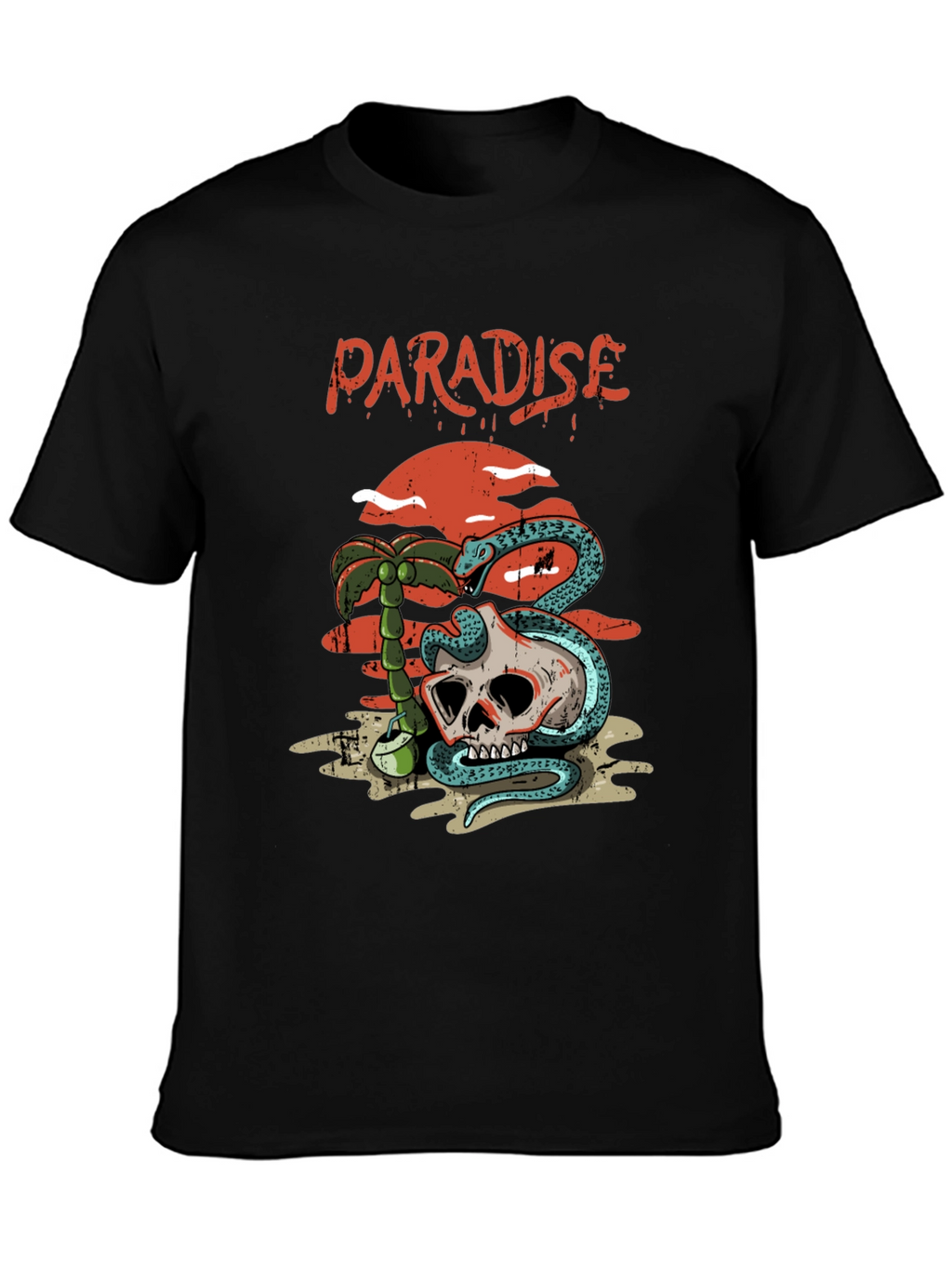 Paradise Skull Graphic T-Shirt