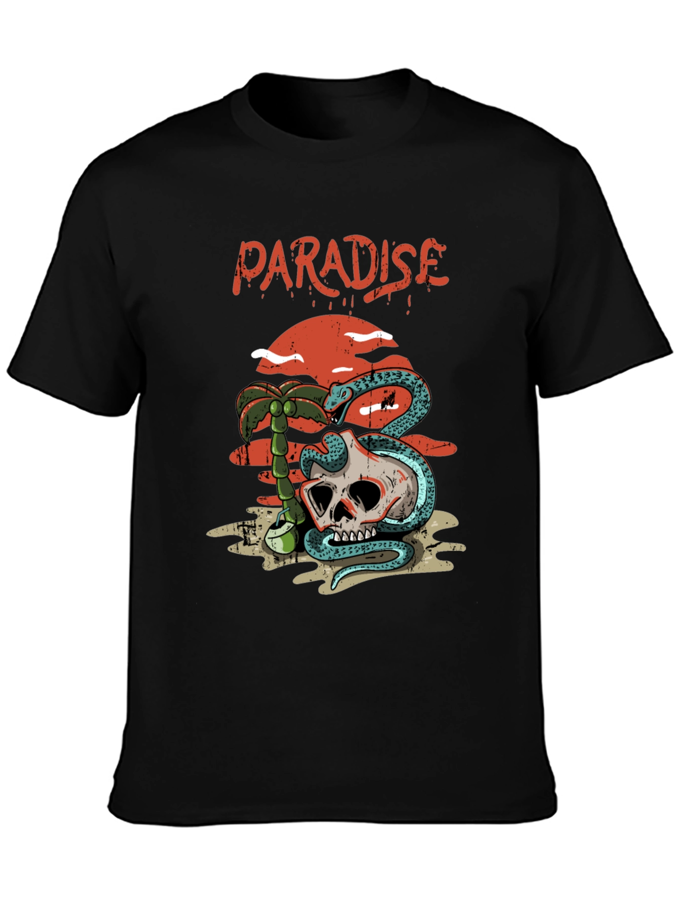 Paradise Skull Graphic T-Shirt