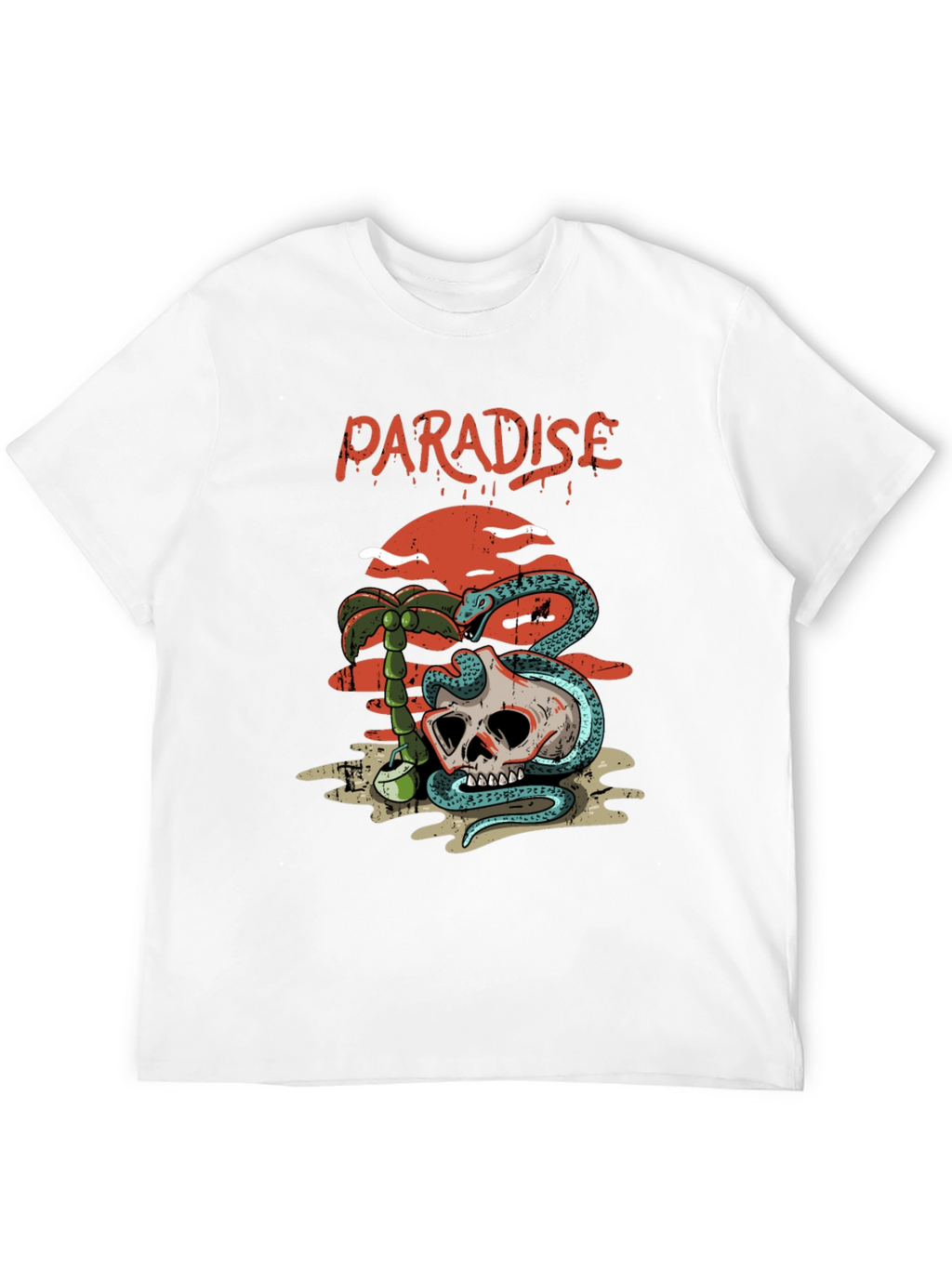Paradise Skull Graphic T-Shirt