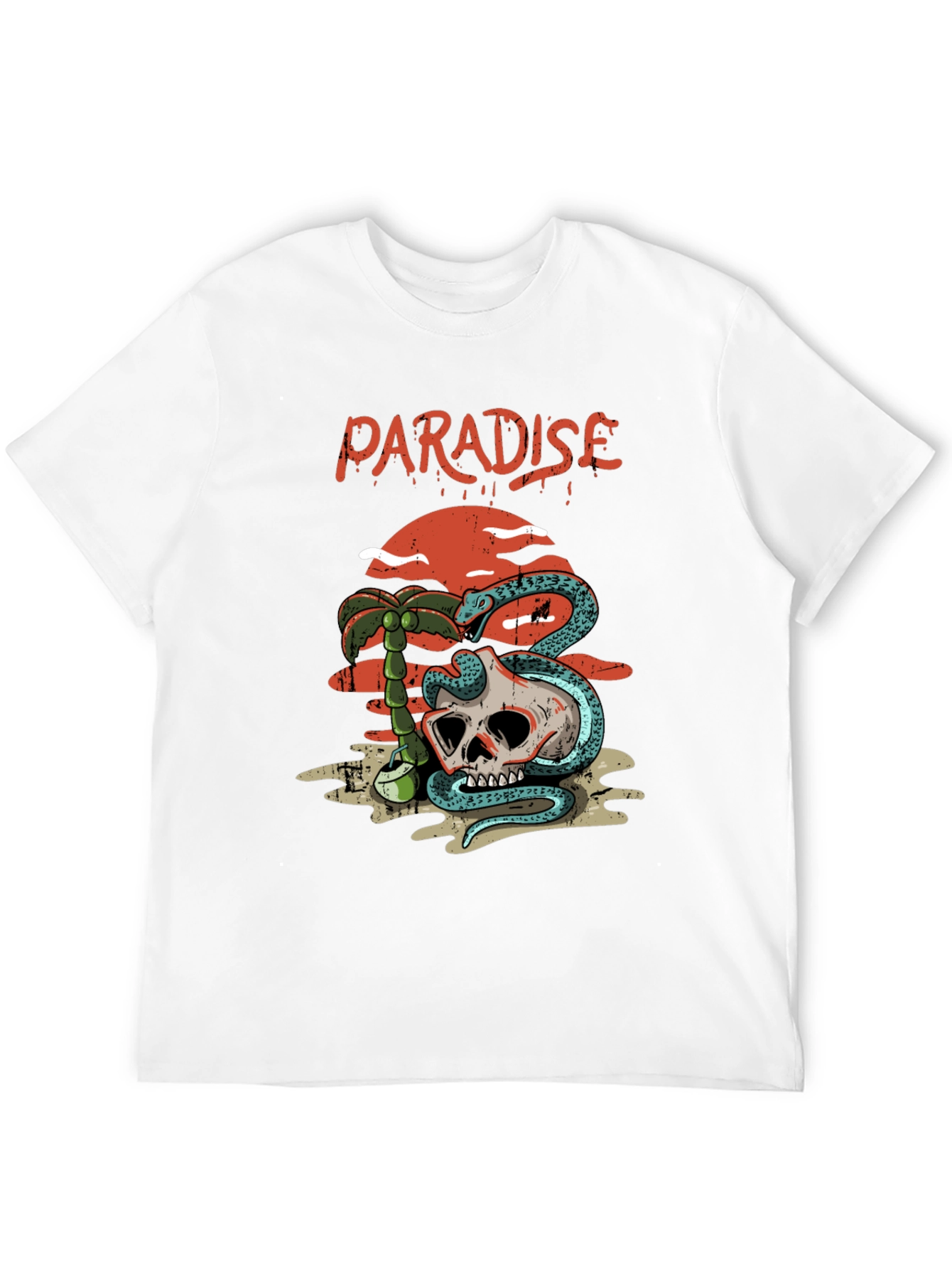 Paradise Skull Graphic T-Shirt