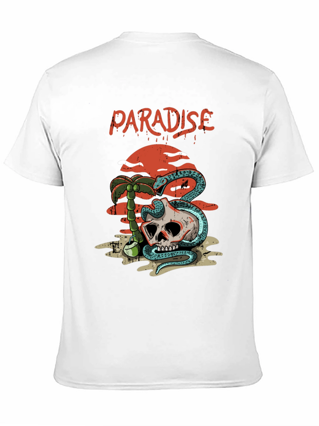Paradise Skull Graphic T-Shirt