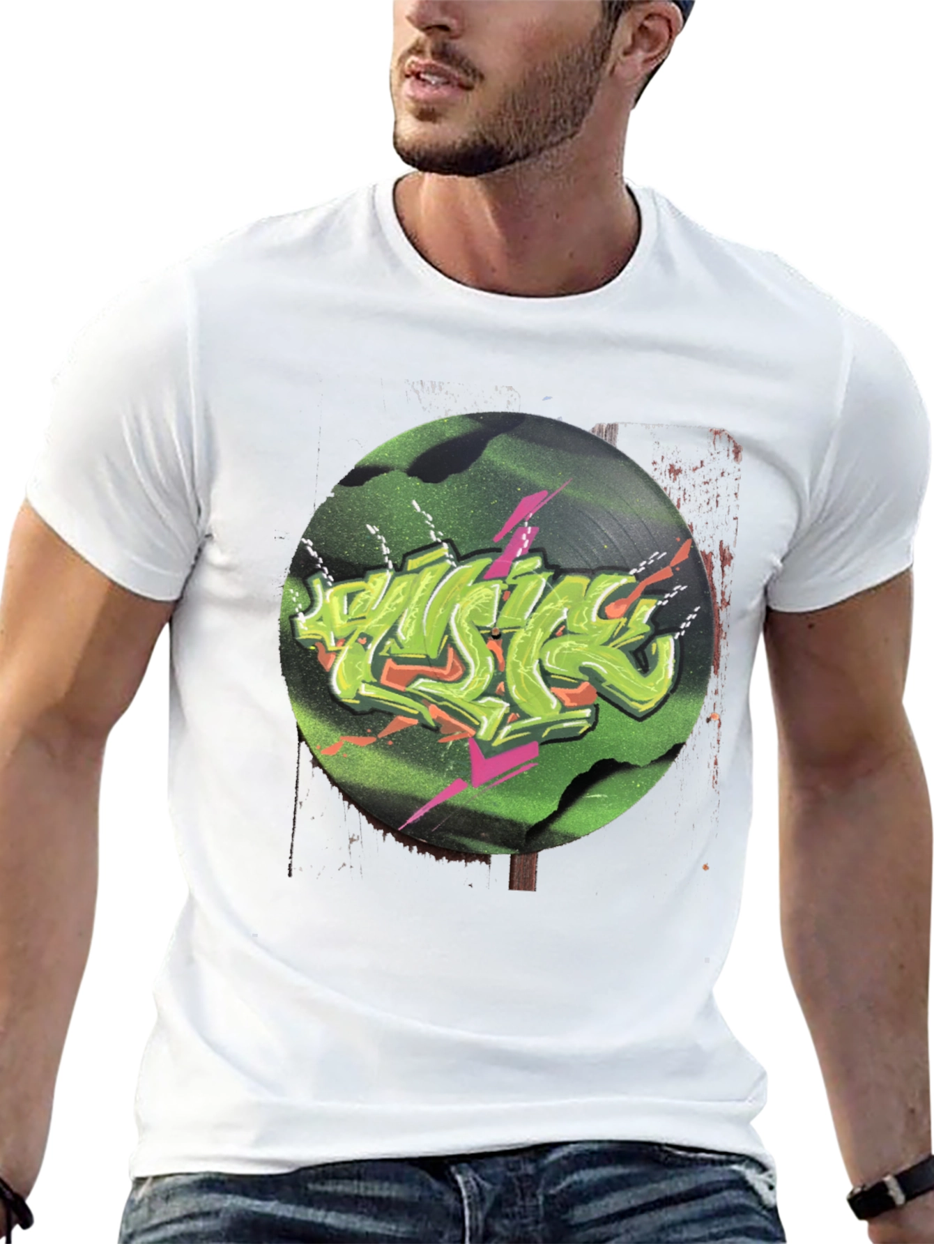 Retro Vinyl Graffiti Graphic Tee