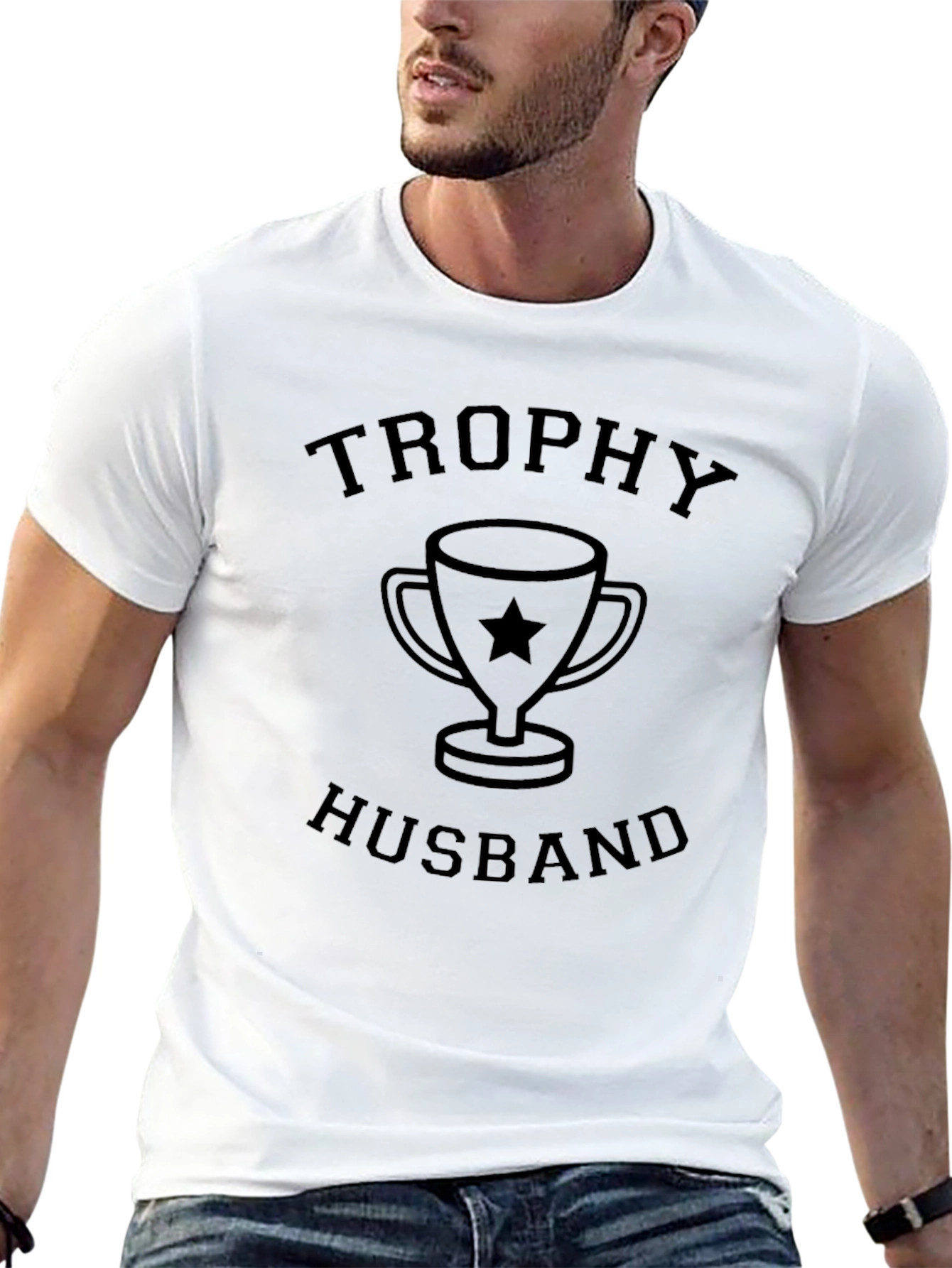 Trophy Husband Graphic Tee - Black T-Shirt