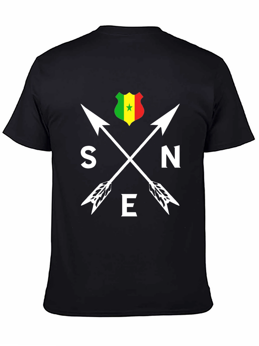 Senegal Arrows T-Shirt - Black Cotton Tee