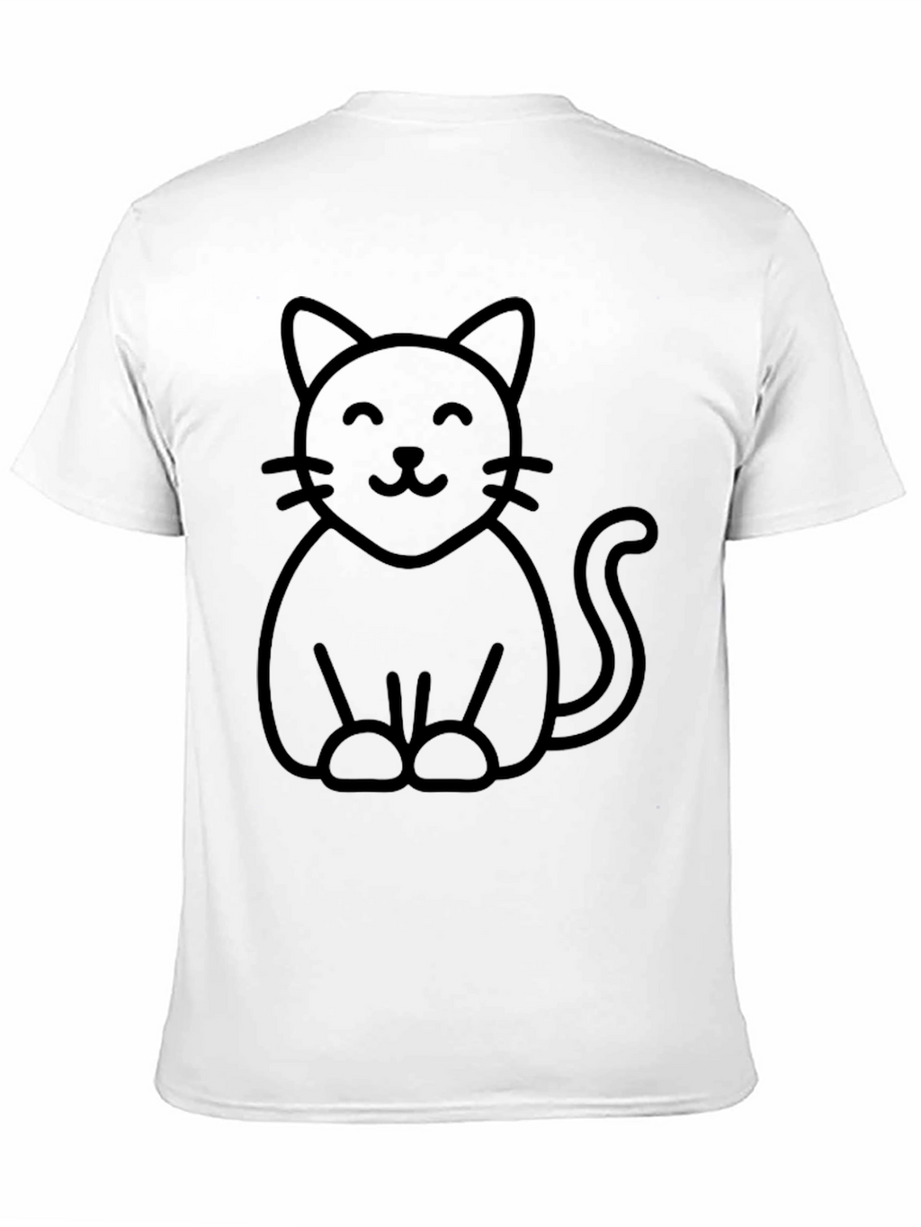 Cute Cat Graphic T-Shirt - Black