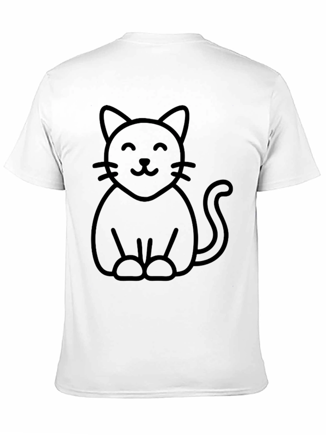 Cute Cat Graphic T-Shirt - Black
