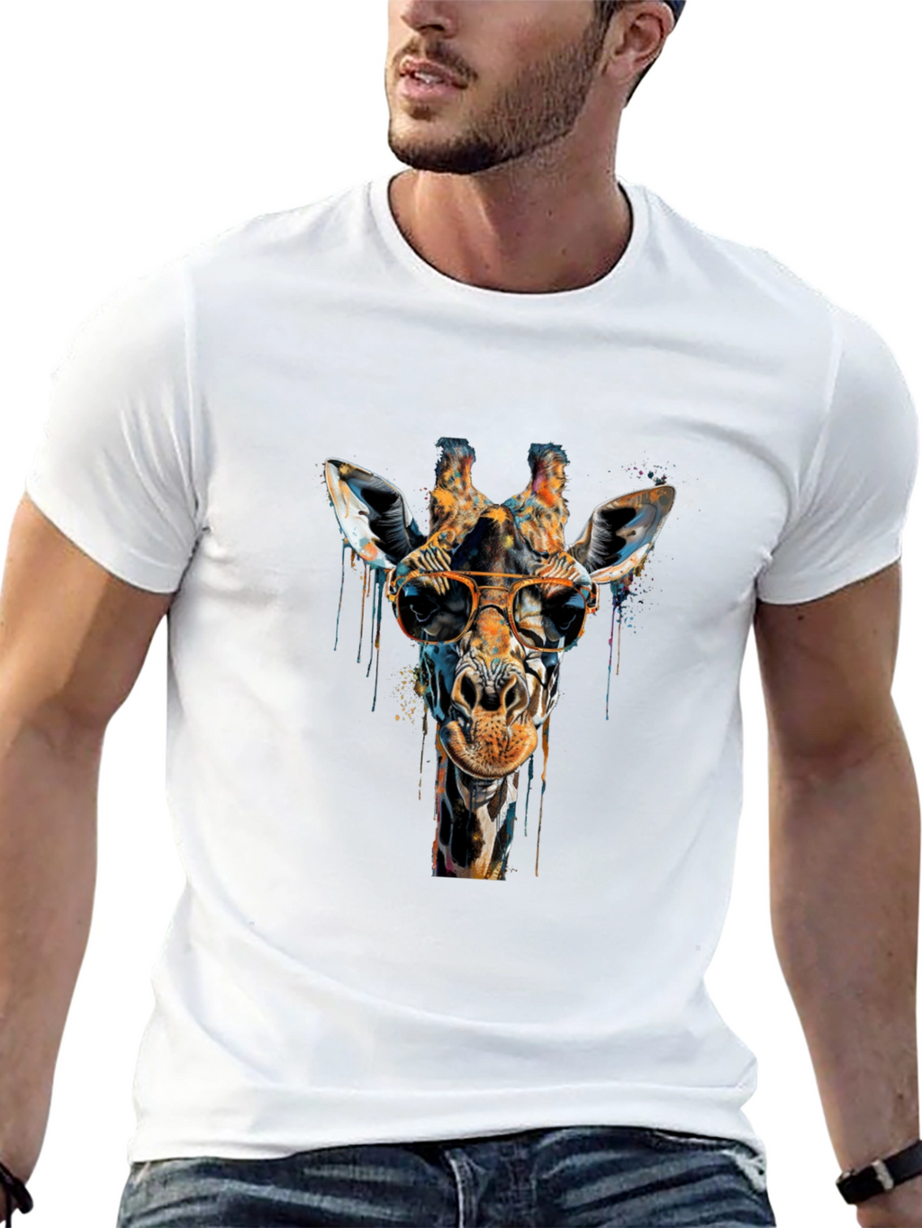 Cool Giraffe Graphic Tee - Unisex Black T-Shirt