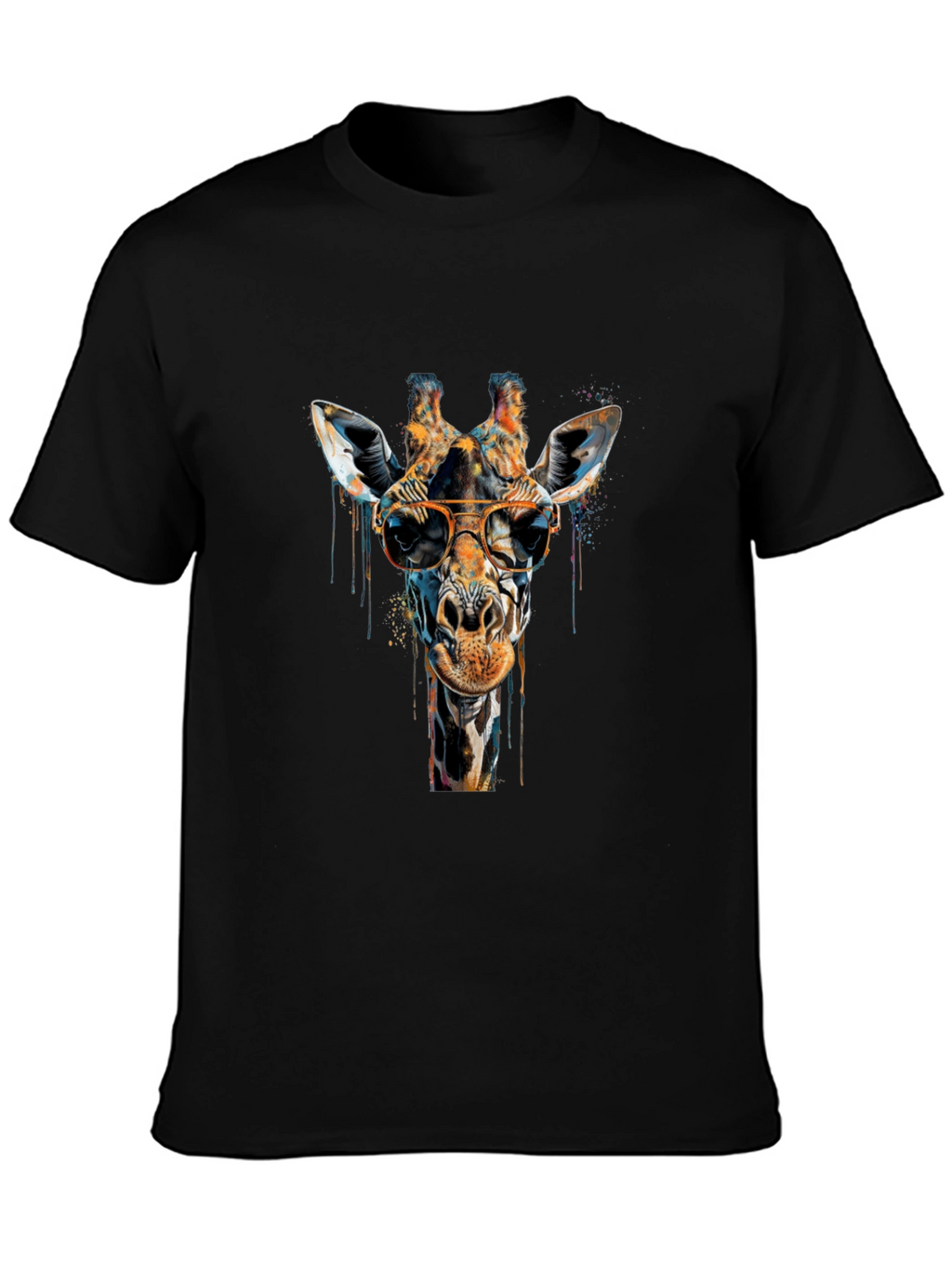 Cool Giraffe Graphic Tee - Unisex Black T-Shirt