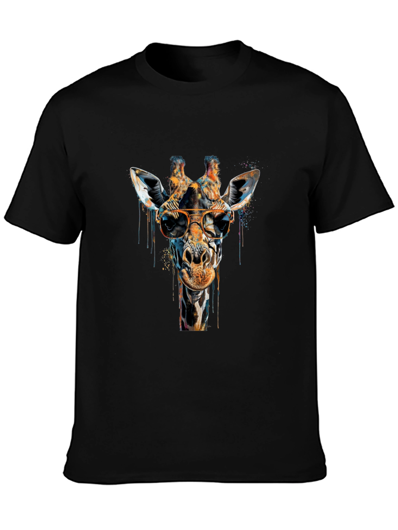 Cool Giraffe Graphic Tee - Unisex Black T-Shirt