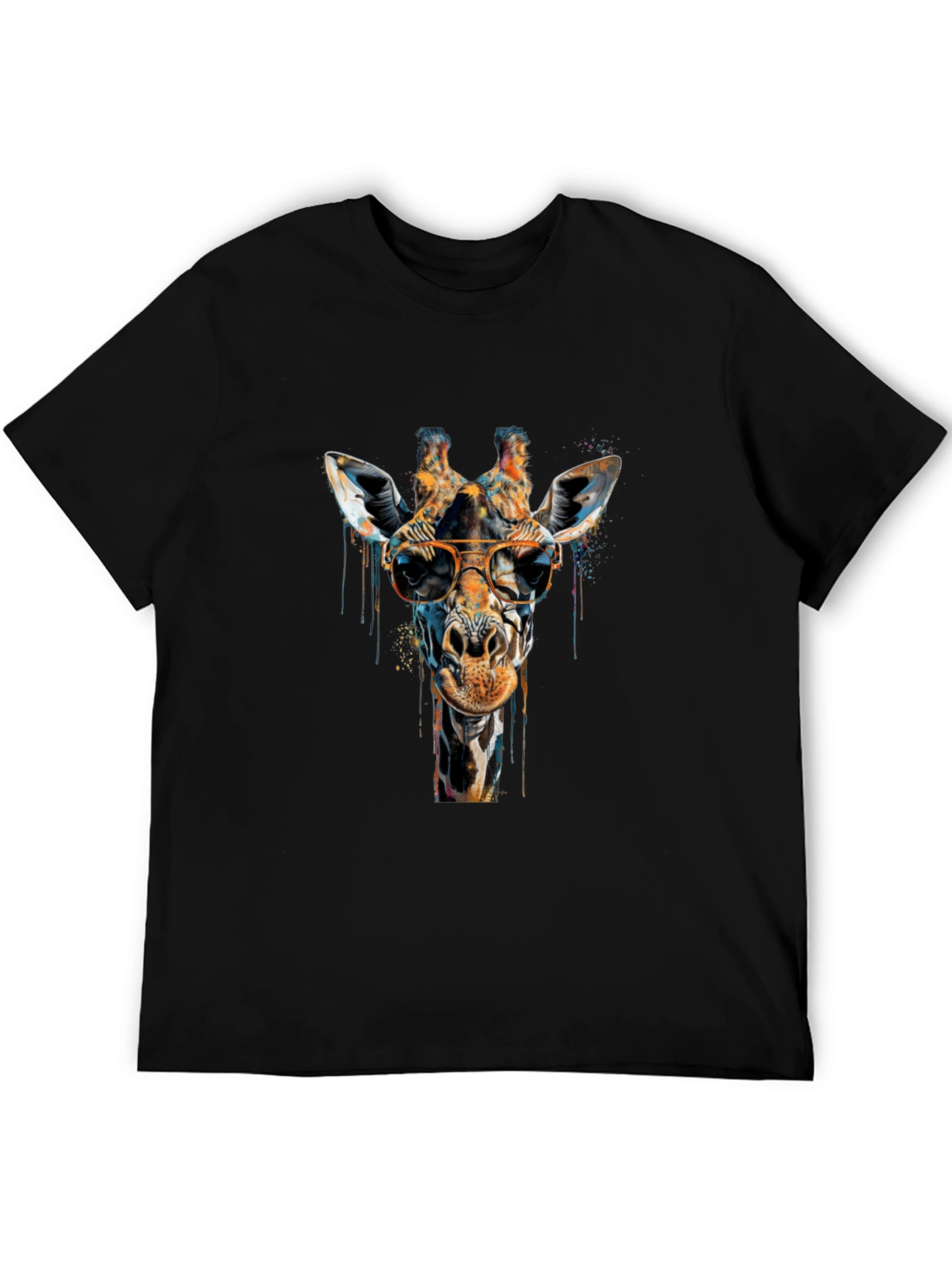 Cool Giraffe Graphic Tee - Unisex Black T-Shirt