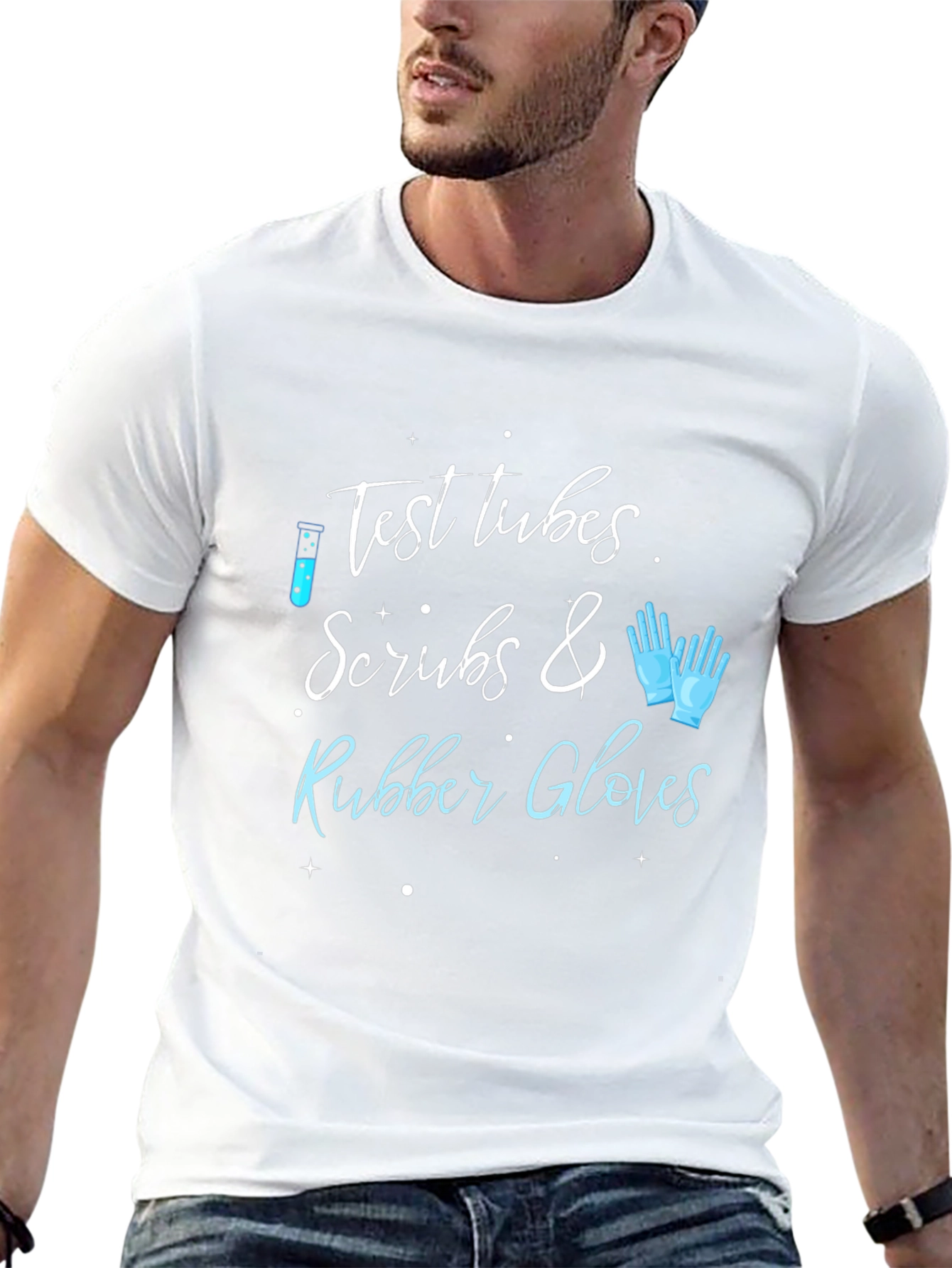 Test Tubes Scrubs & Rubber Gloves Graphic Tee