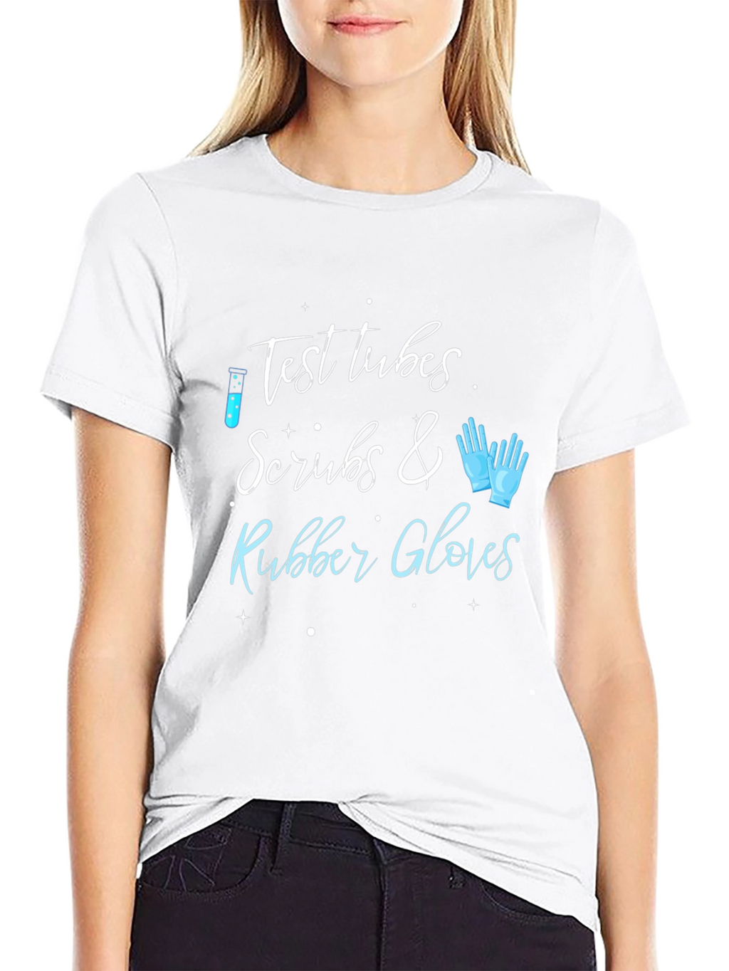Test Tubes Scrubs & Rubber Gloves Graphic Tee