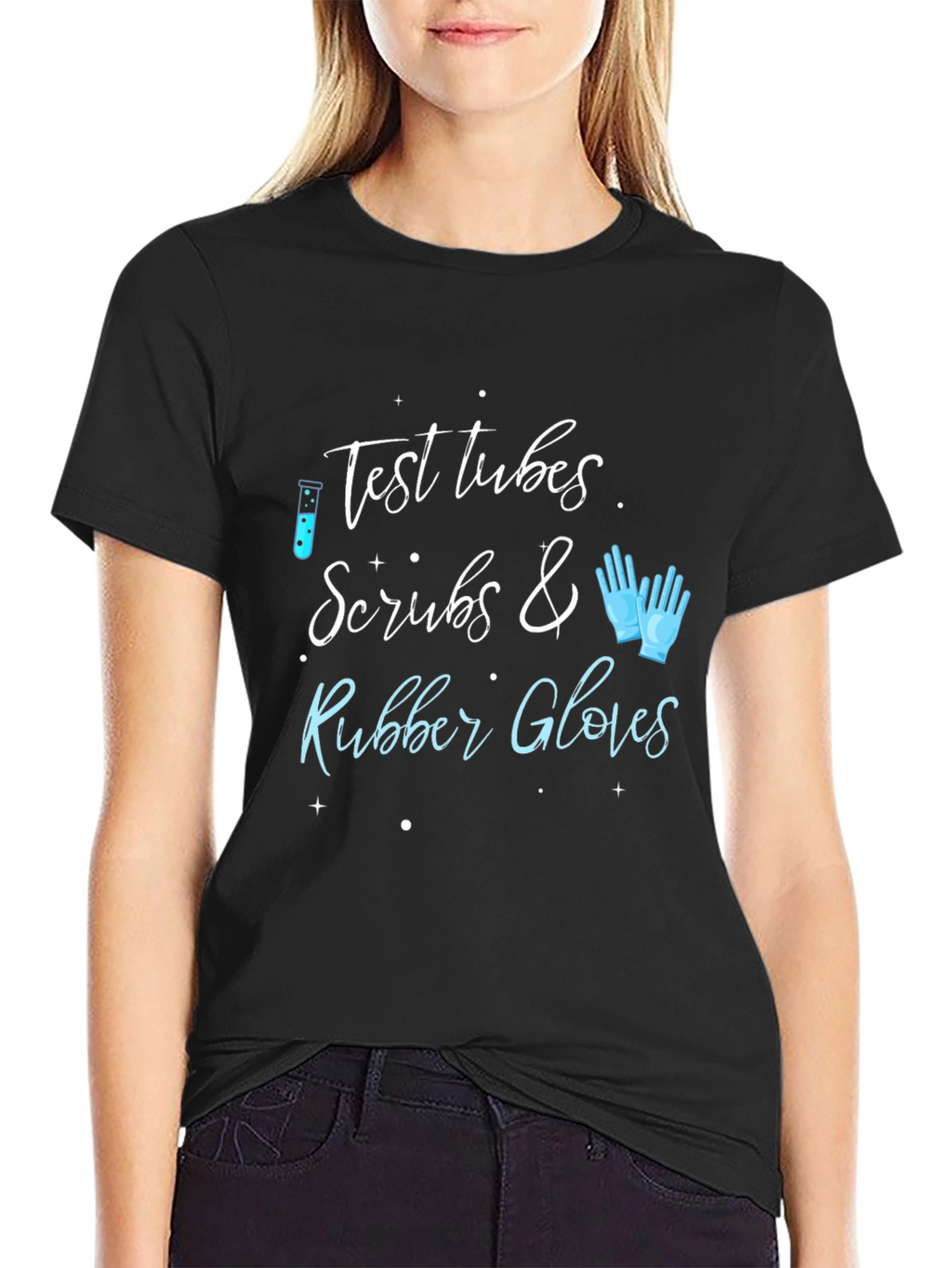 Test Tubes Scrubs & Rubber Gloves Graphic Tee