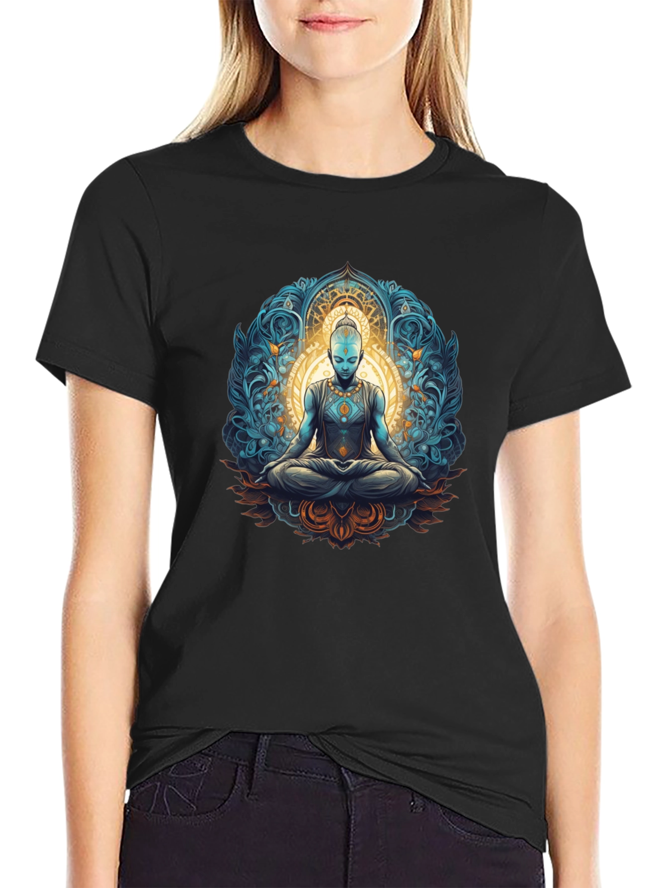 Enlightened Meditation Graphic T-Shirt