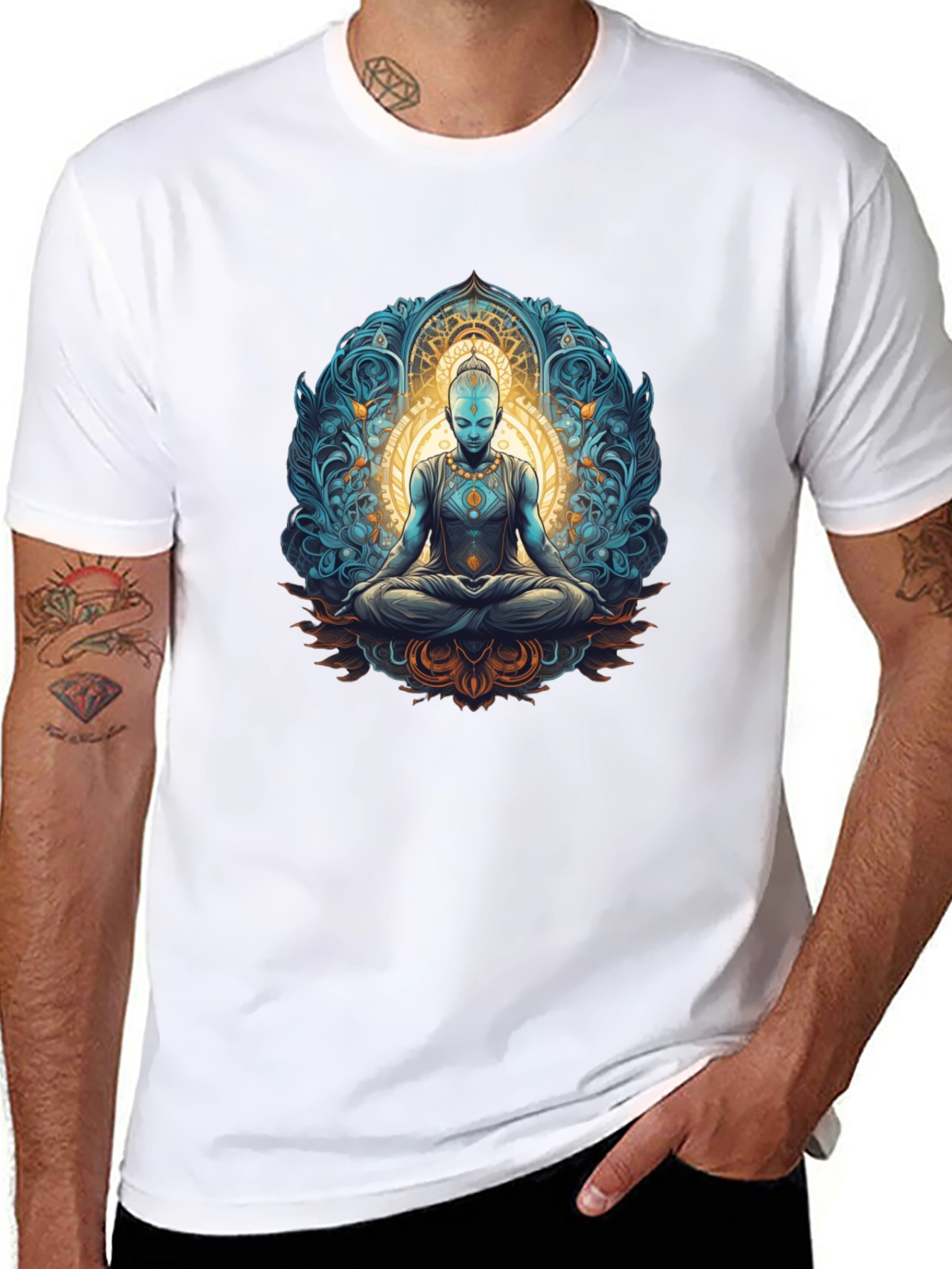 Enlightened Meditation Graphic T-Shirt