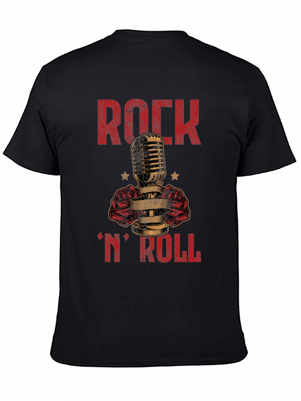 Rock N Roll Microphone Graphic T-Shirt