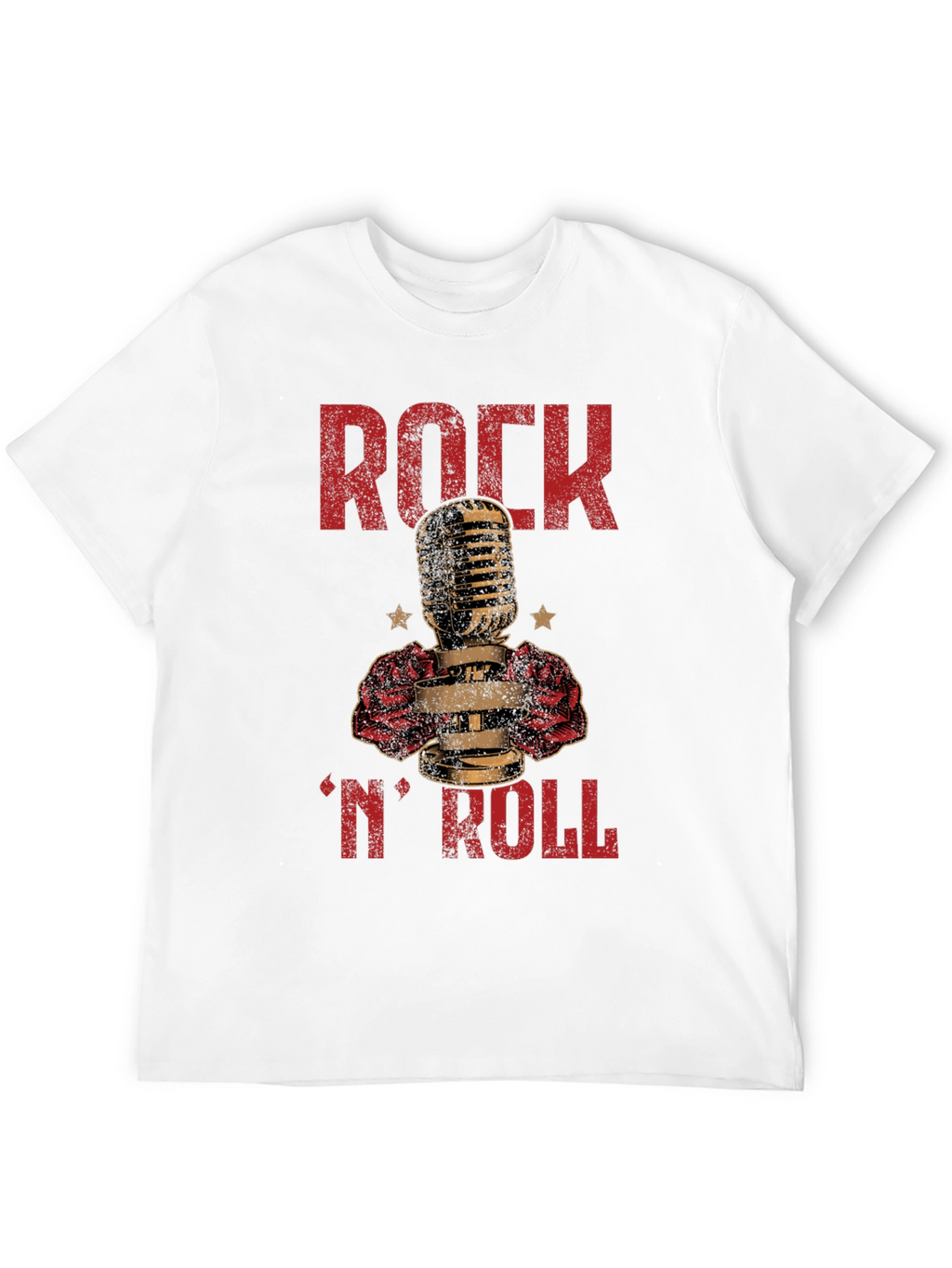 Rock N Roll Microphone Graphic T-Shirt