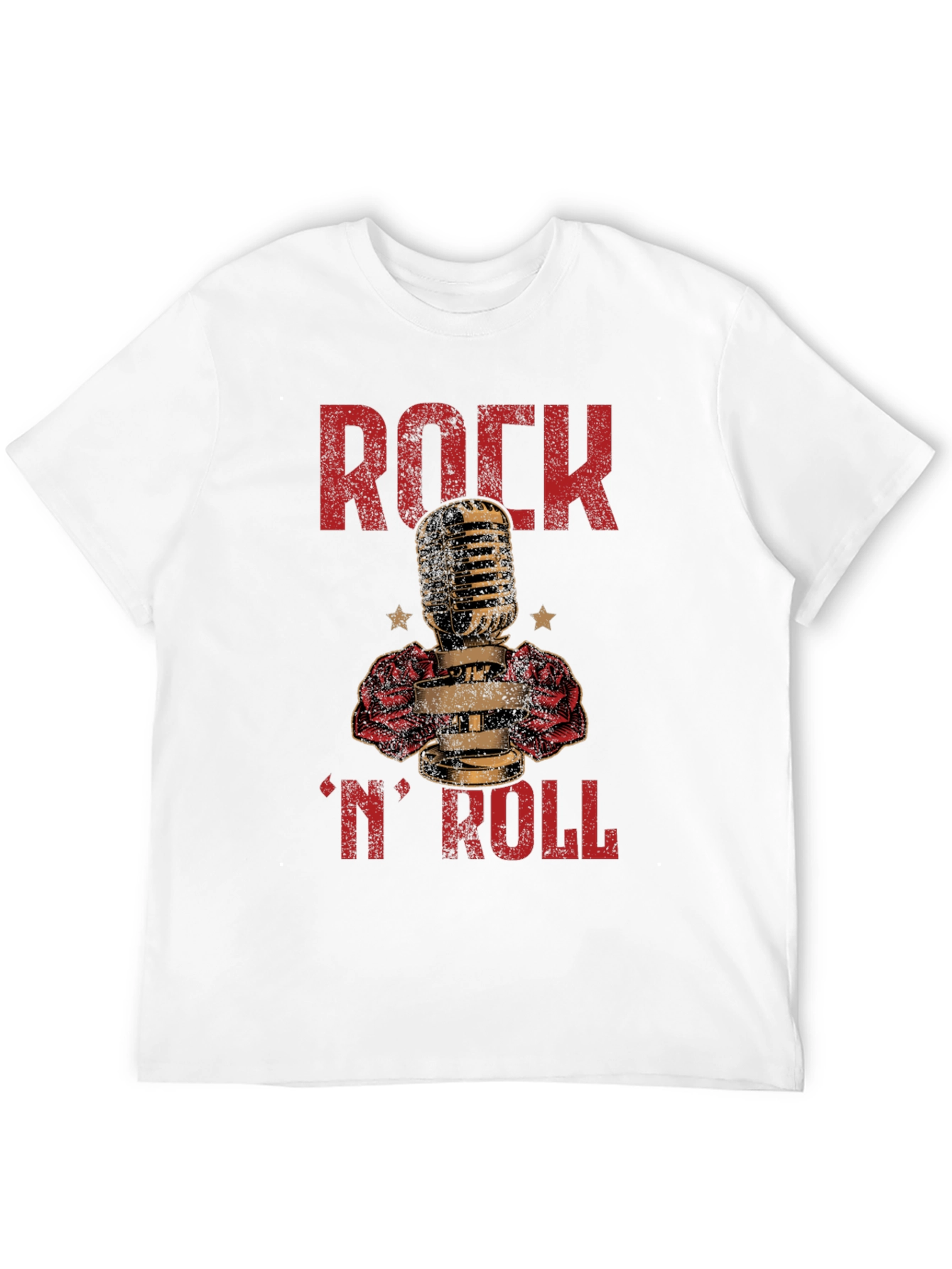 Rock N Roll Microphone Graphic T-Shirt