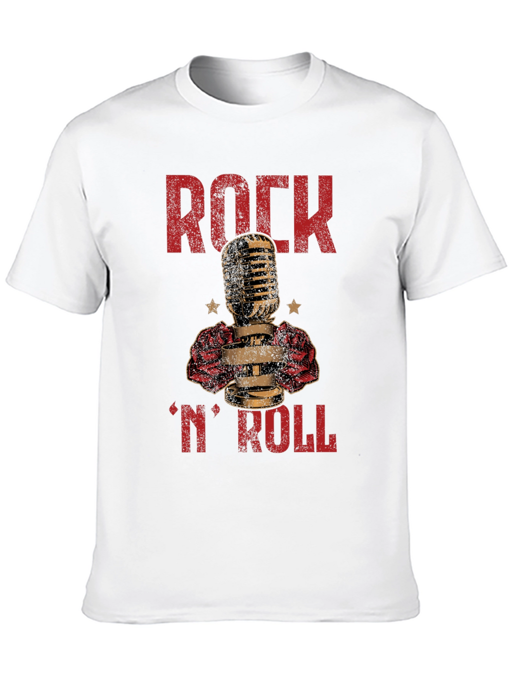 Rock N Roll Microphone Graphic T-Shirt