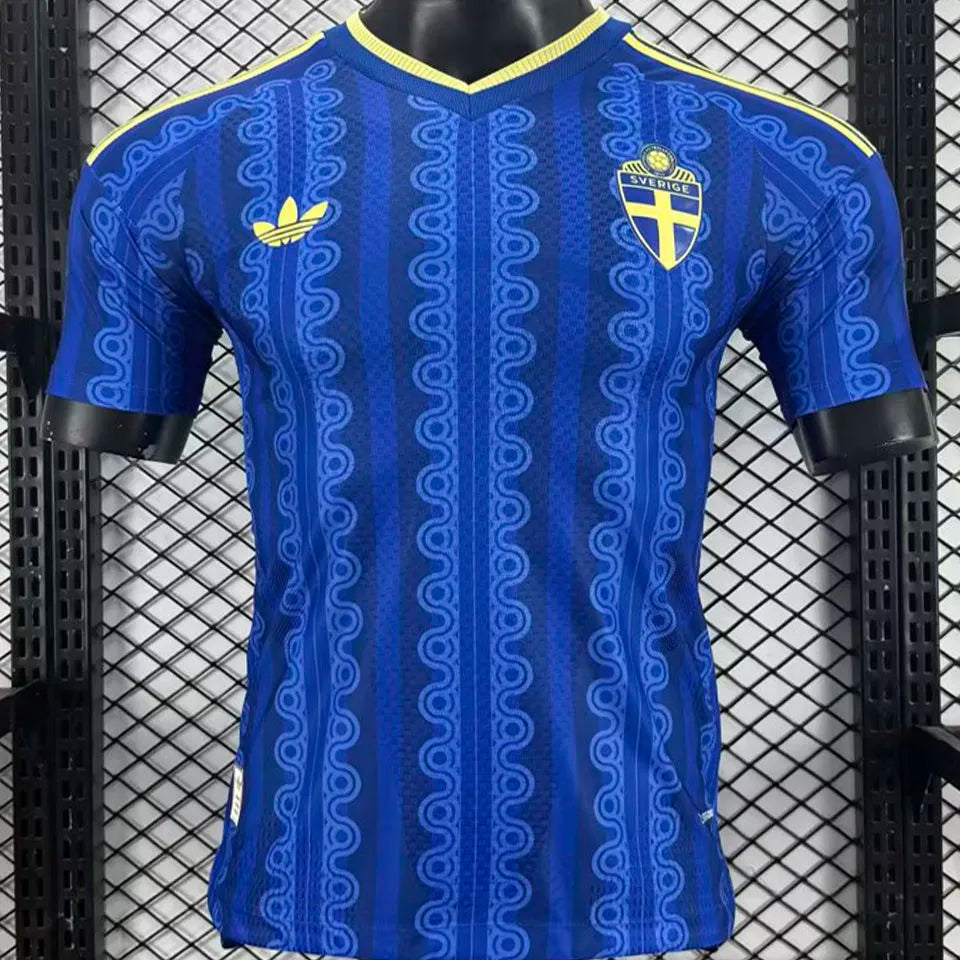 2026/27 Sweden Away Blue Player Version Soccer Jersey Front