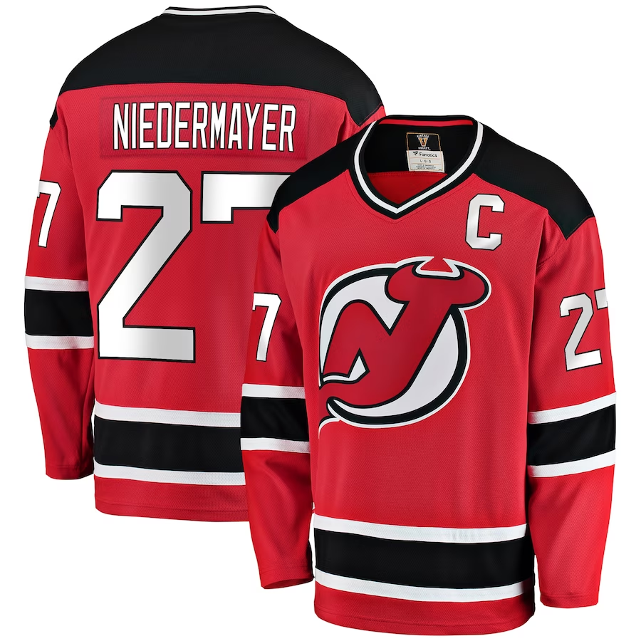 Men's New Jerseys Devils Scott Niedermayer #27 Red Player Game Jerseys