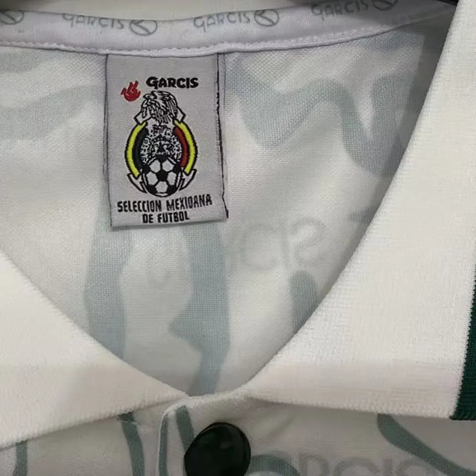 1999 Mexico Away Retro Soccer Jersey Detail 1