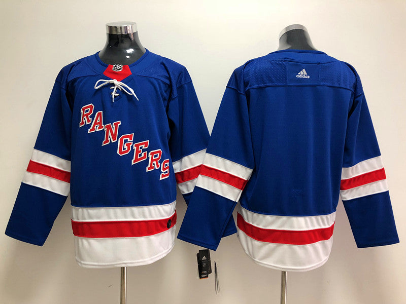 Men's New York Rangers Blue Breakaway Home Blank Jerseys