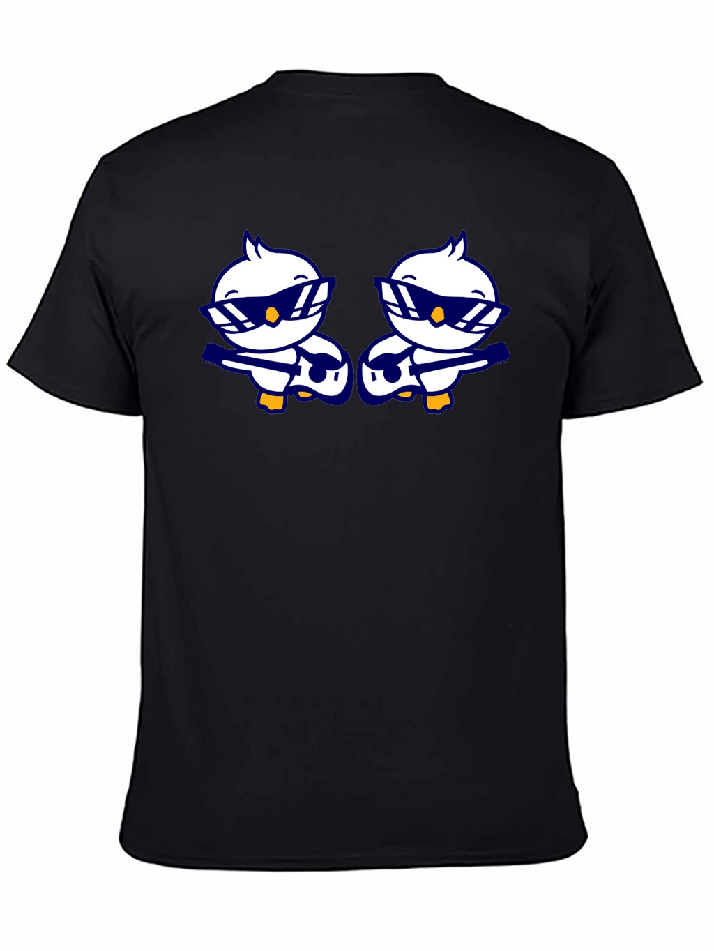 Cool Duck Guitarist Graphic Tee - Black