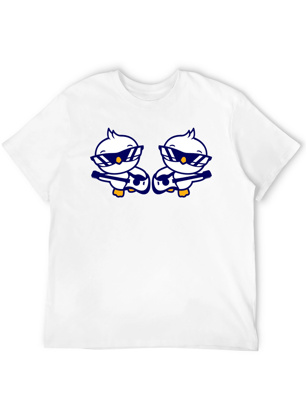 Cool Duck Guitarist Graphic Tee - Black