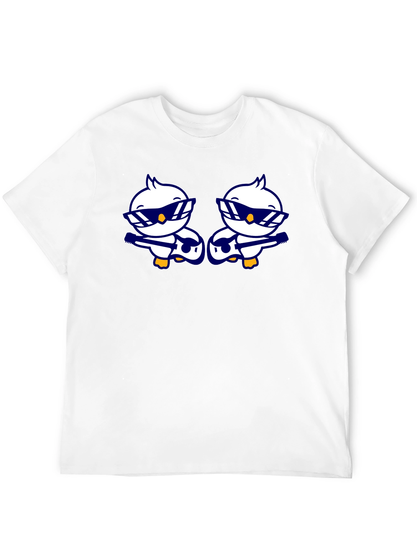 Cool Duck Guitarist Graphic Tee - Black