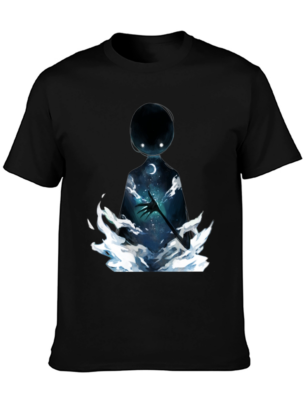 Unique Graphic Print Black T-Shirt