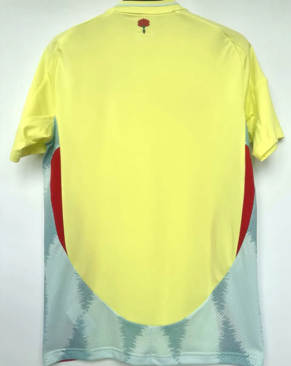 2024/25 Spain 1:1 Quality Away Yellow Fans Soccer Jersey Back