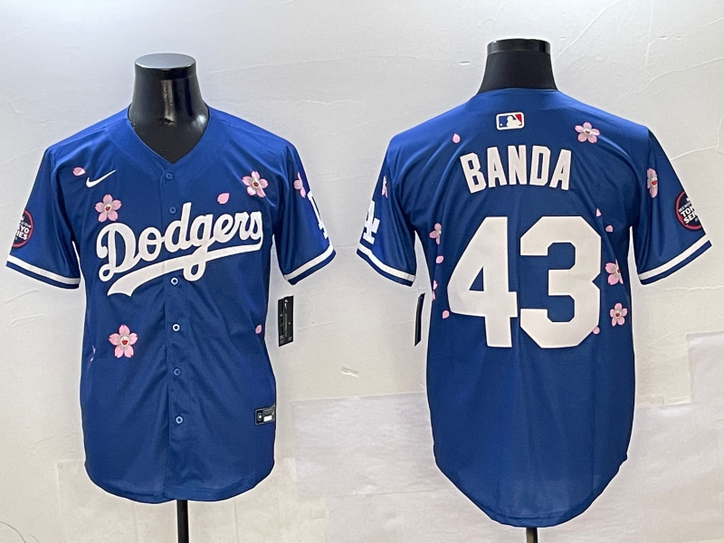 Men's Los Angeles Dodgers Anthony Banda #43 Royal Game Jerseys