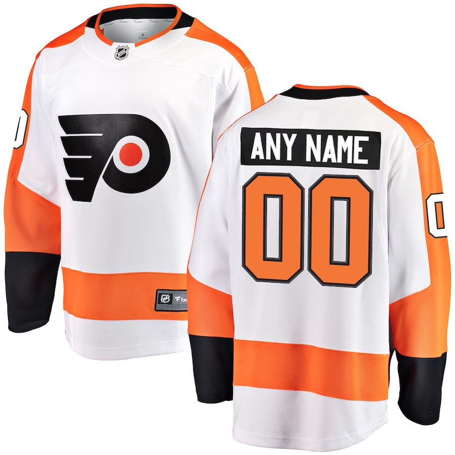 Men's Philadelphia Flyers White Custom Player Game Jerseys