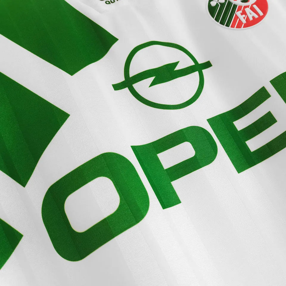 1992/1994 Ireland Away White Retro Soccer Jersey Detail 1