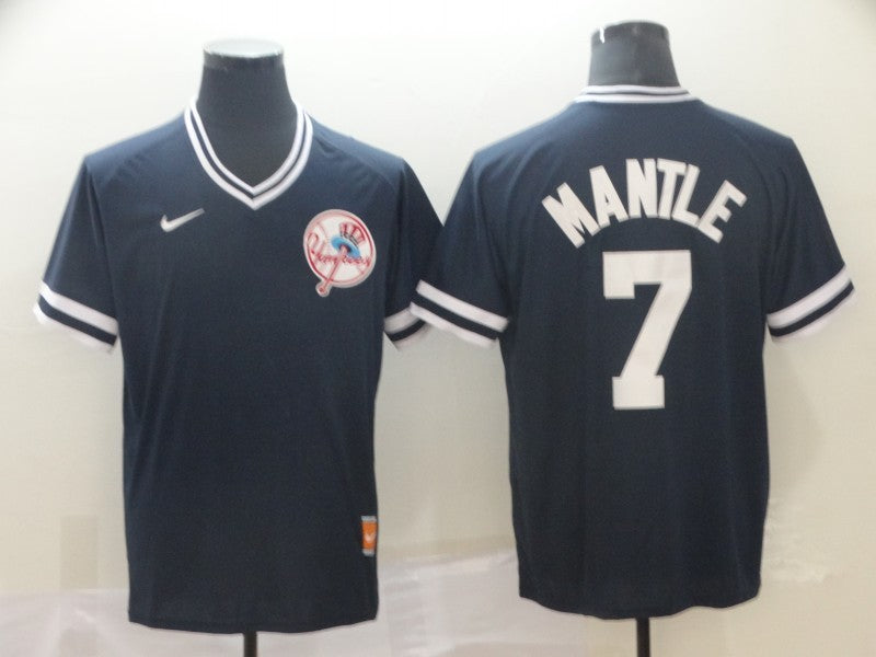 Men's New York Yankees Mickey Mantle #7 Navy Replica Player Jerseys