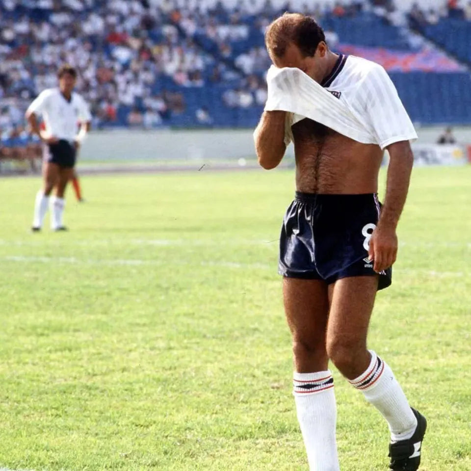 1986 England Home White Retro Soccer Jersey Detail 1