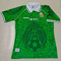 1997 Mexico Green Retro Soccer Jersey Front