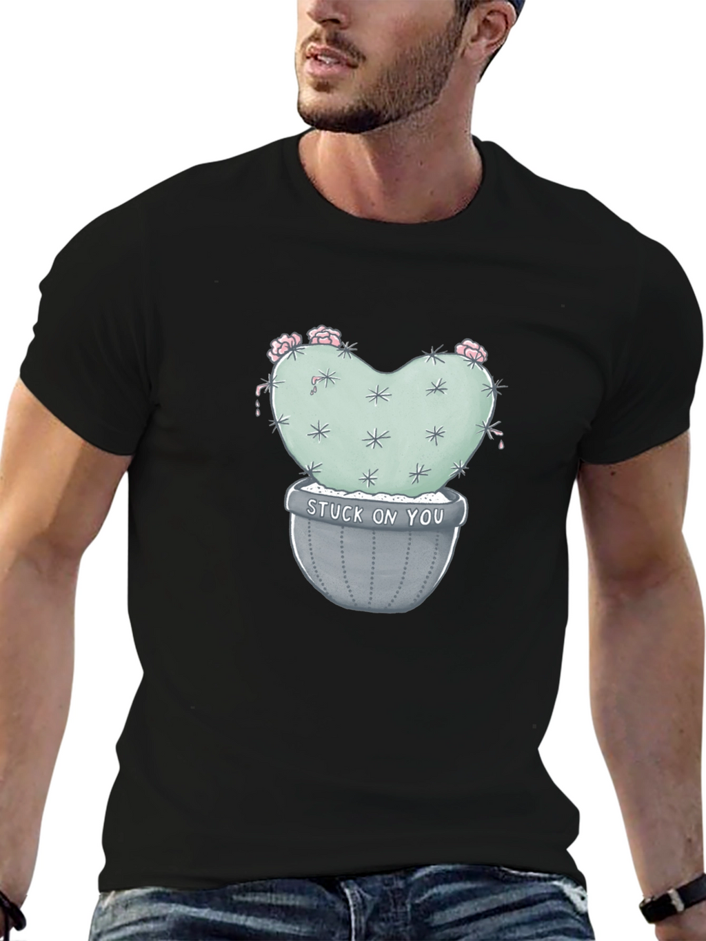 Stuck on You Cactus Tee - Trendy Graphic T-Shirt