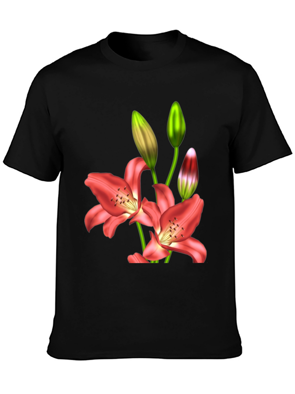 Floral Lily Print T-Shirt