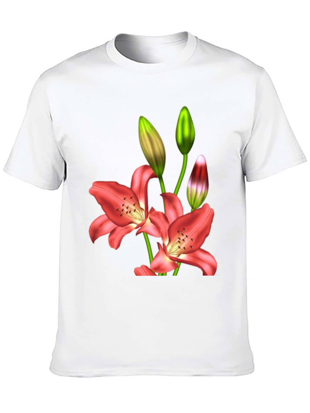 Floral Lily Print T-Shirt