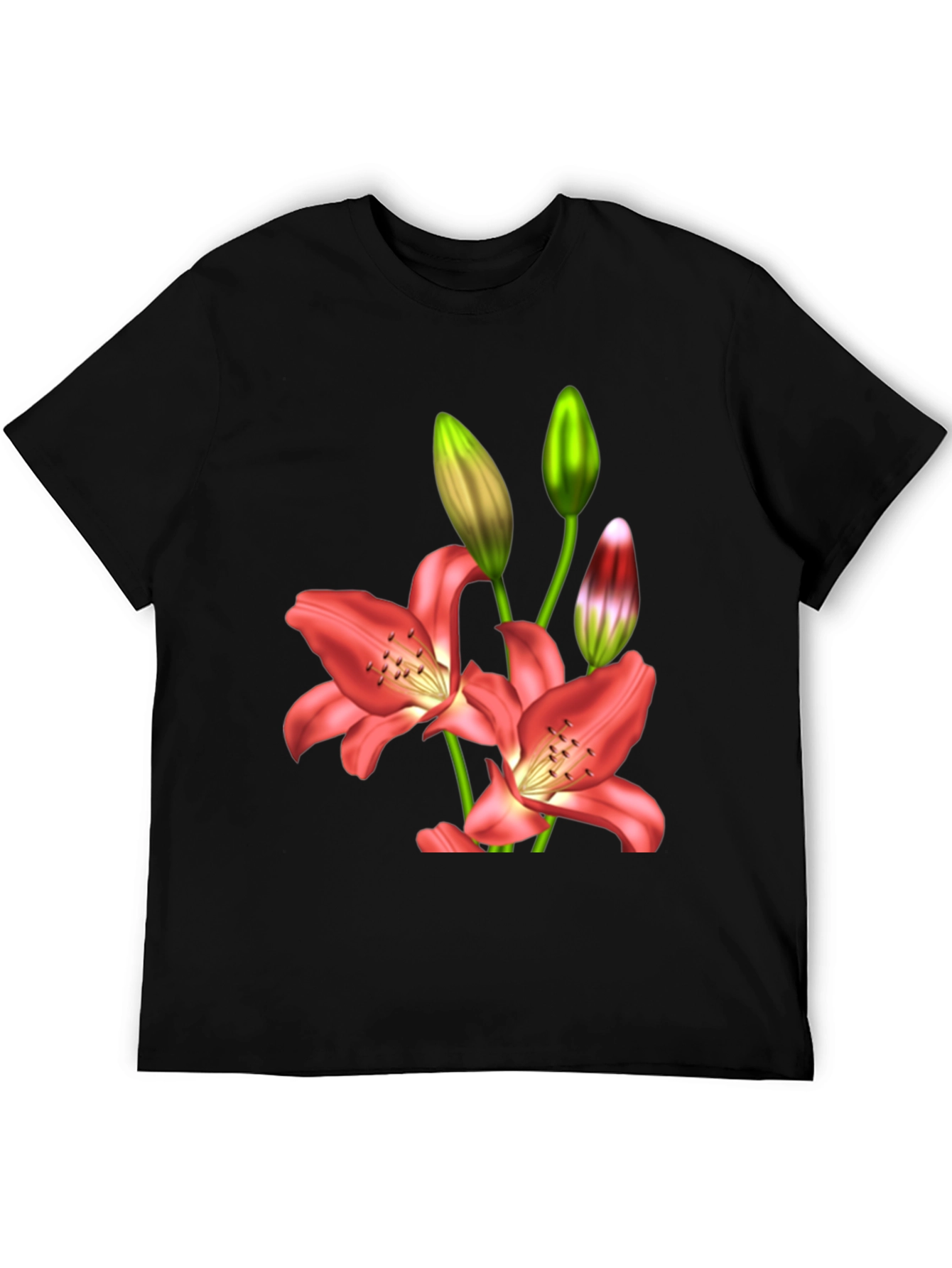 Floral Lily Print T-Shirt