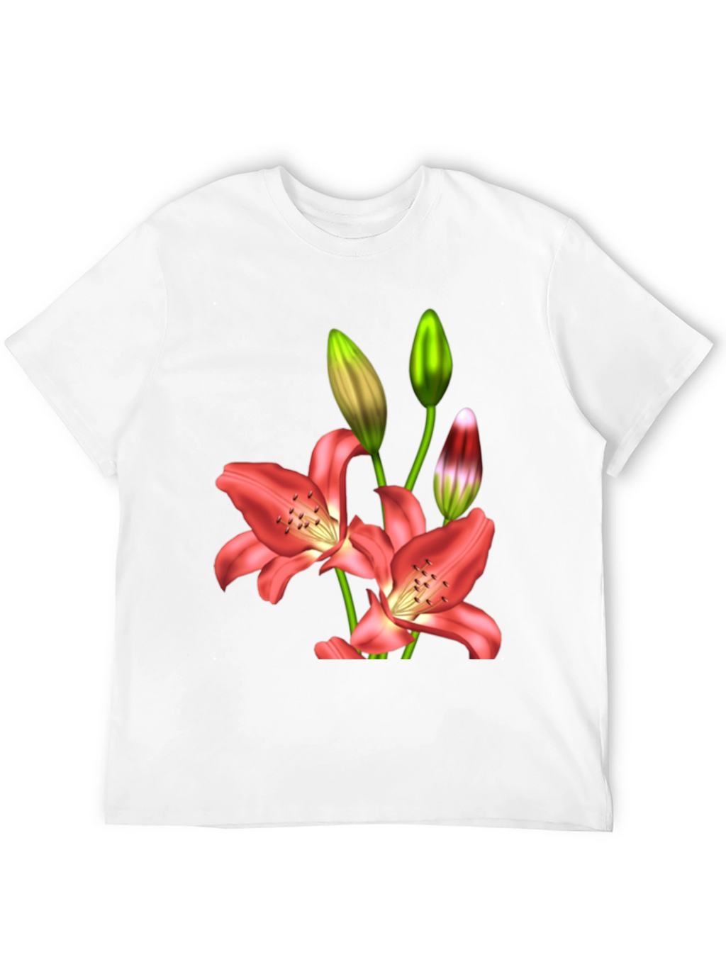 Floral Lily Print T-Shirt