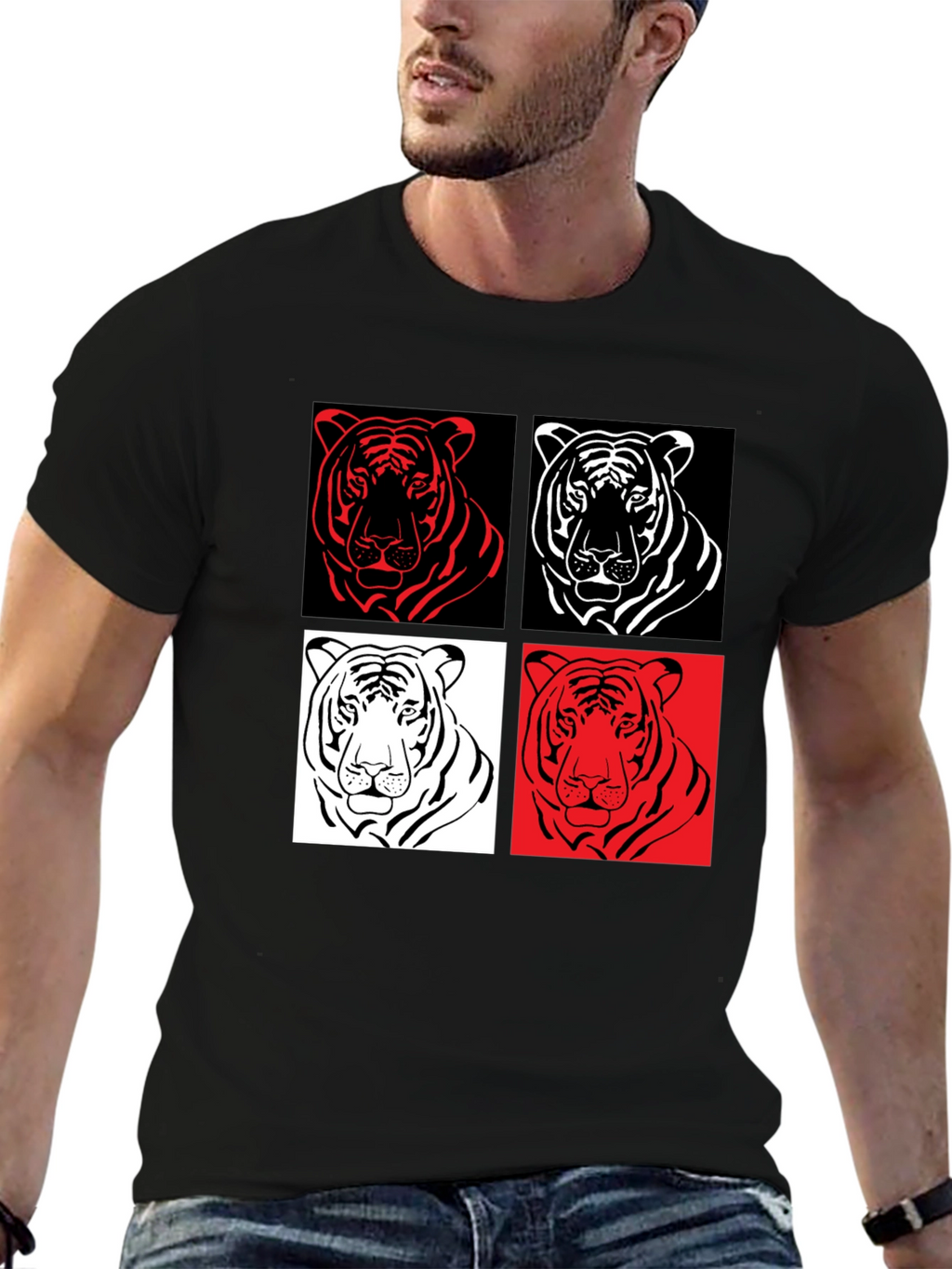 Tiger Pop Art Graphic Tee - Unisex Style