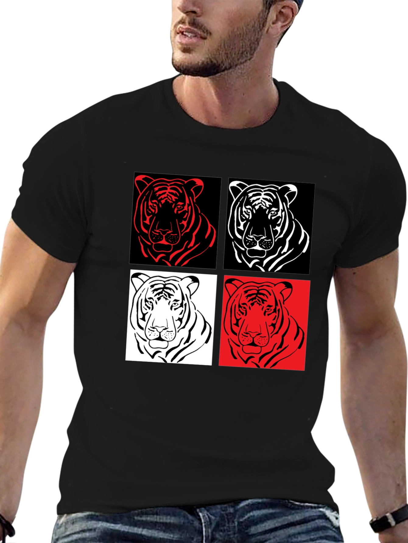 Tiger Pop Art Graphic Tee - Unisex Style