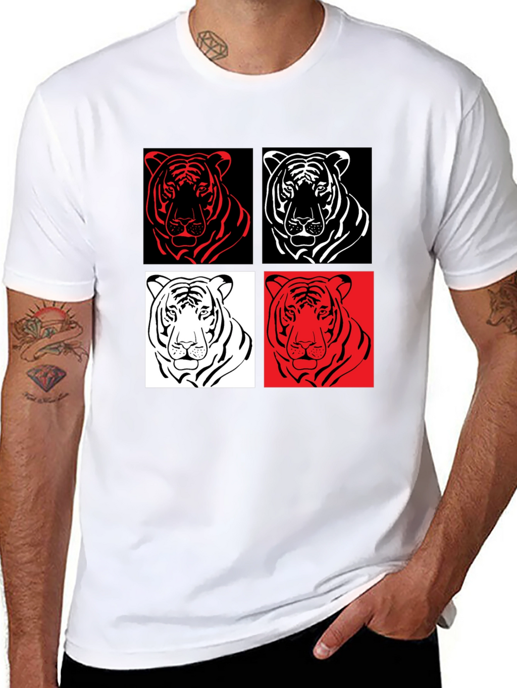 Tiger Pop Art Graphic Tee - Unisex Style