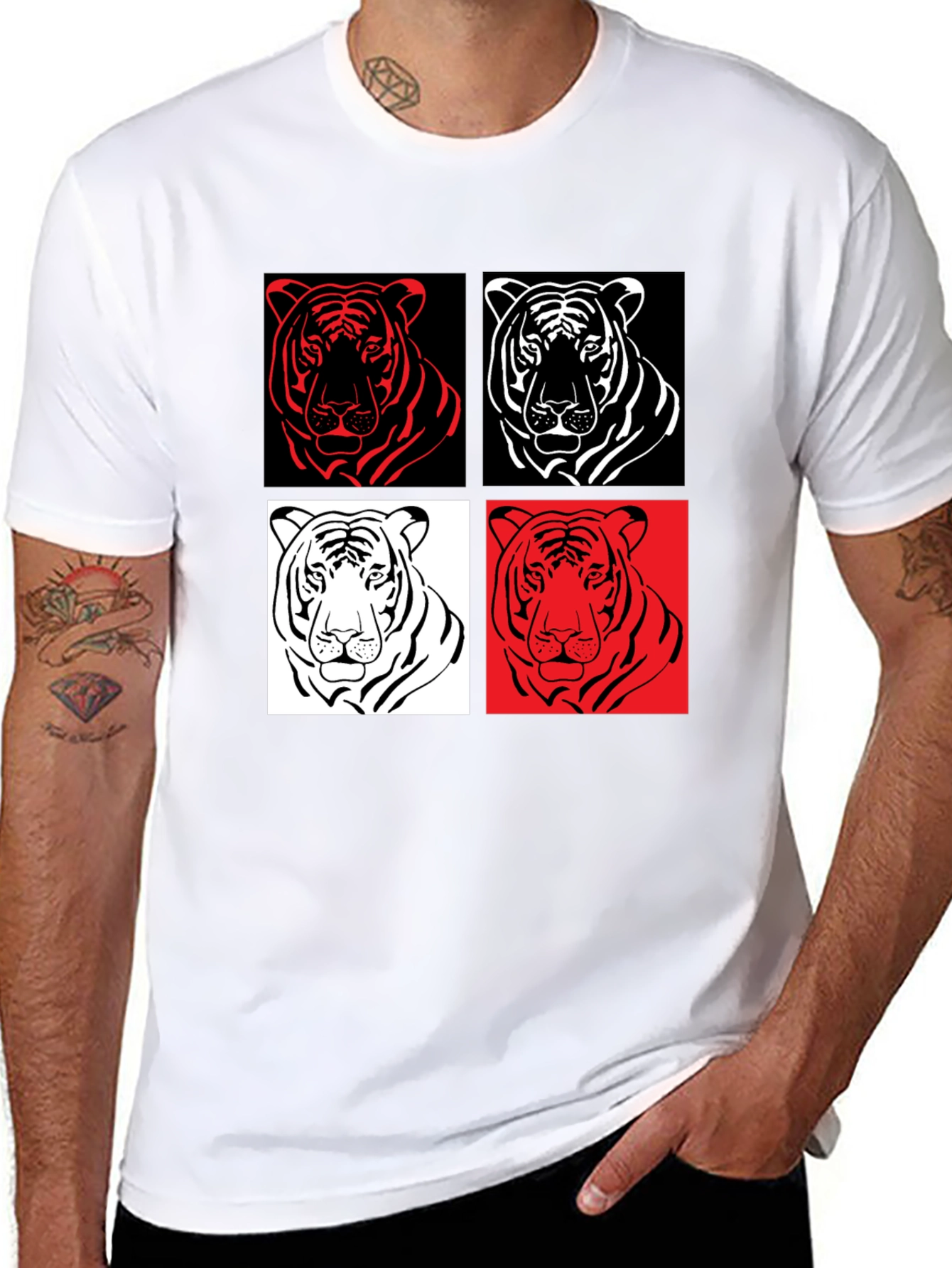 Tiger Pop Art Graphic Tee - Unisex Style
