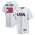 Men's 2023 World Baseball Classic #38 Devin Williams USA White Jerseys