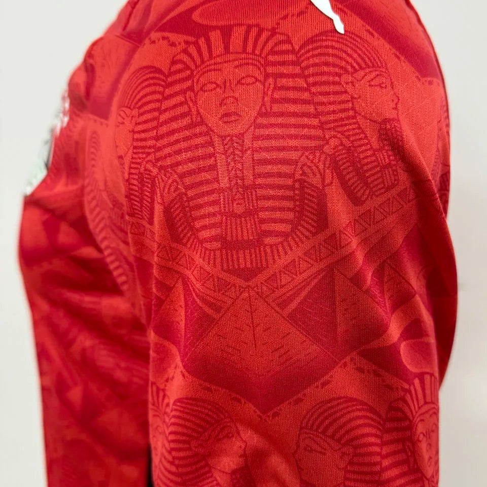 2025 Egypt Home Red Player Version Soccer Jersey Detail 4