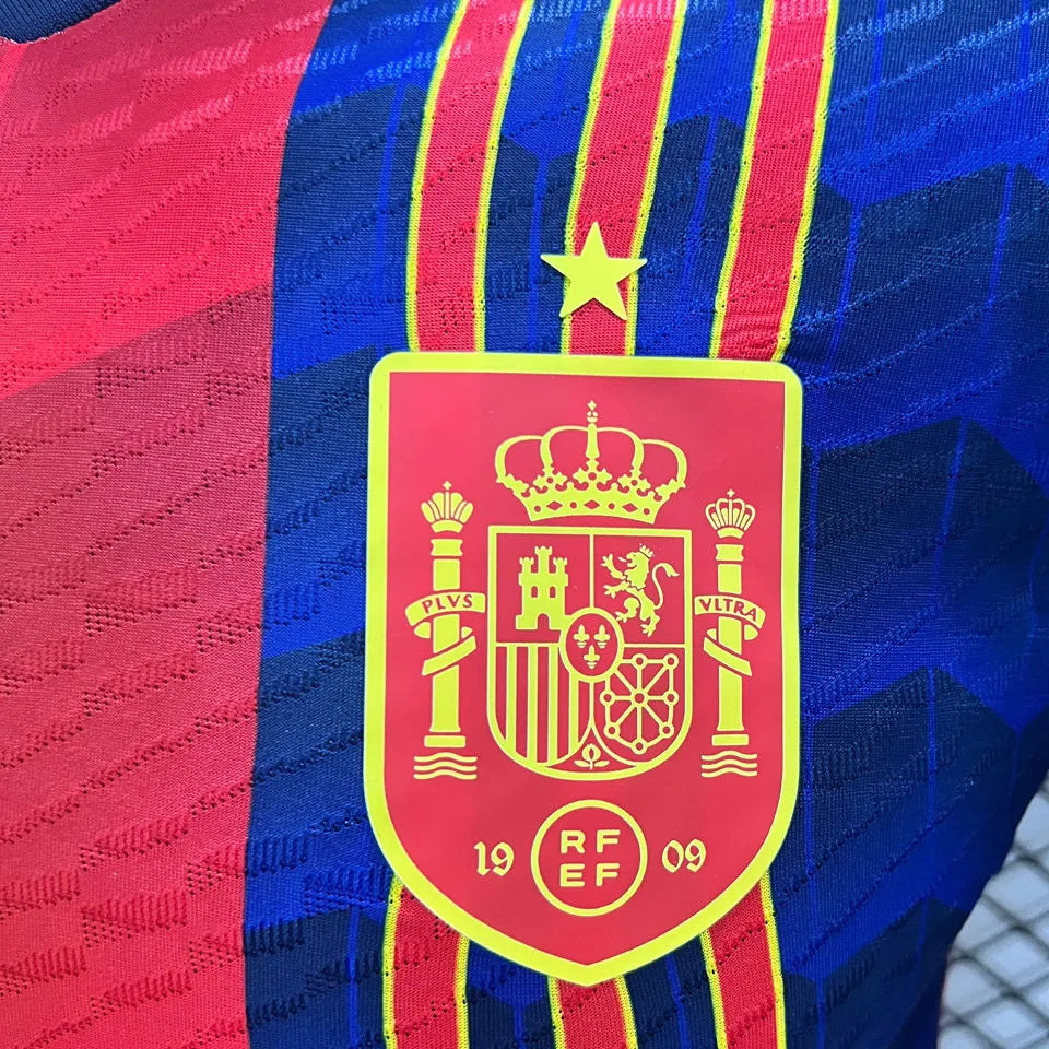 2024/25 Spain Special Edition Red Player Version Soccer Jersey Detail 2